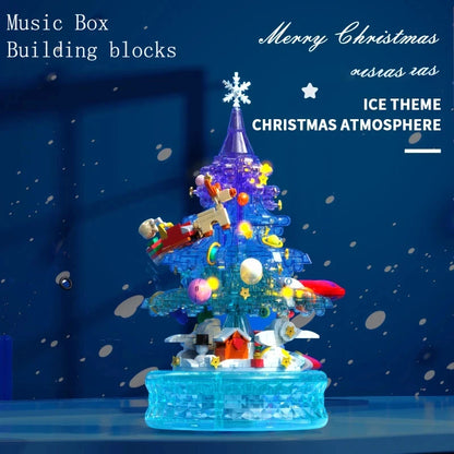 Fantasy Christmas Tree Music Box Building Blocks Romantic Lighting