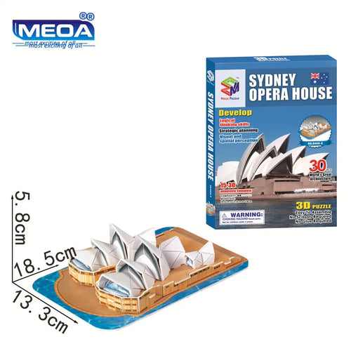 40 Style World Famous Architecture Building 3D Puzzle Model