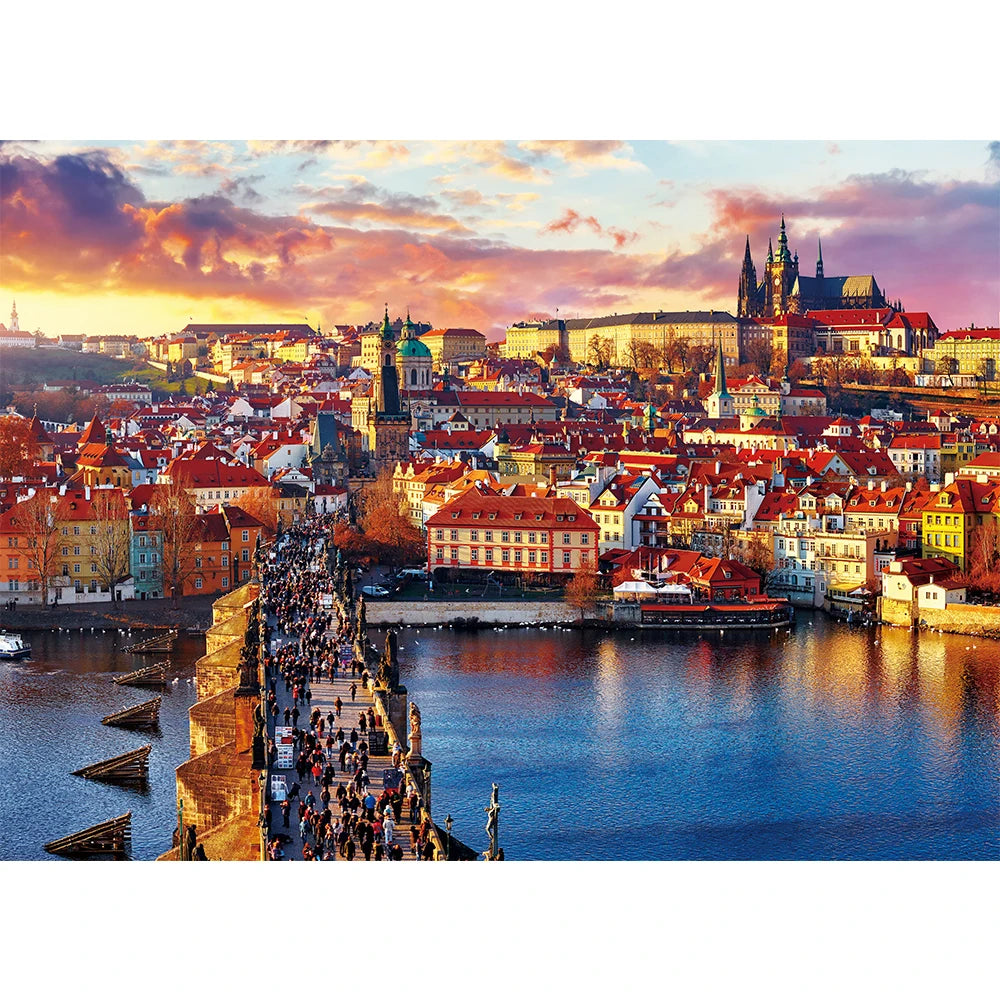 MaxRenard Jigsaw Puzzle 1000 Pieces for Adult Czech Prague Castle