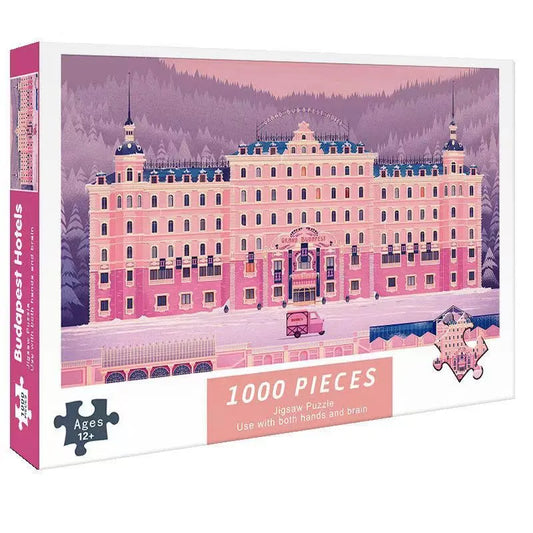 Adult 1000 Pieces Puzzle Budapest Hotel Cure High Difficulty