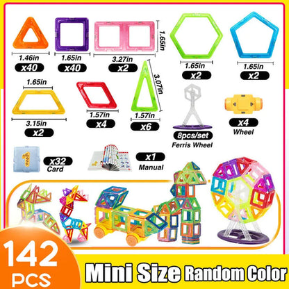 64-184Pcs Kids Magnetic Building Blocks Mini Size Magnet Toys for Boys