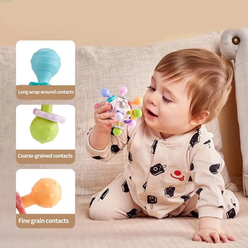 Baby Toys 0 12 Months Rotating Rattle Ball Grasping Activity Baby