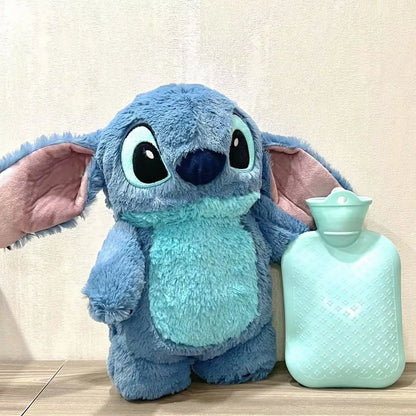 Anime  Kawaii Turo Lilo Stitch Plush Hot Water Bottle Winter Women'S