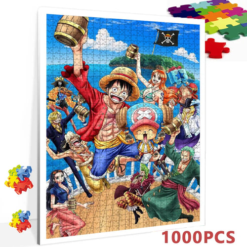 Bandai Anime 1000 Pieces Jigsaw Puzzle One Piece Cartoon Paper Puzzle