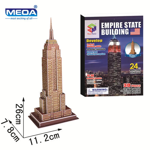 40 Style World Famous Architecture Building 3D Puzzle Model