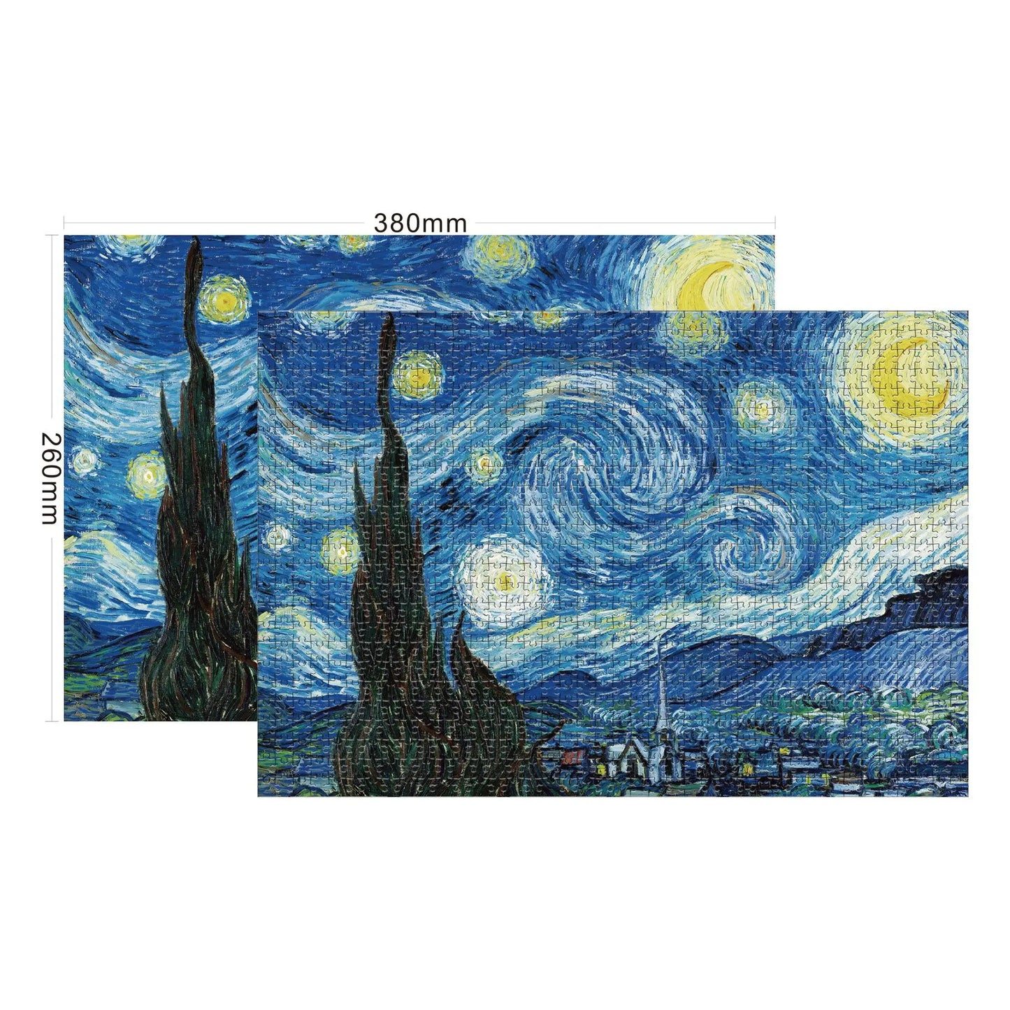 MaxRenard Mini Jigsaw Puzzle 1000 Pieces for Adults Van Gogh The