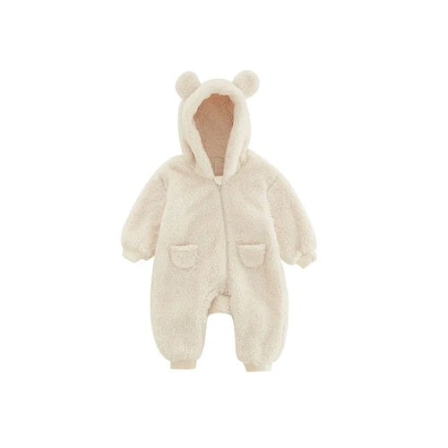 0-2Y Newborn Baby Rompers Spring Autumn Warm Fleece Baby Boys Costume