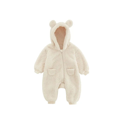 0-2Y Newborn Baby Rompers Spring Autumn Warm Fleece Baby Boys Costume