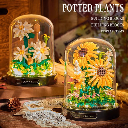 Diy Micro Flower Building Blocks Mini Bricks Particles Eternal Life