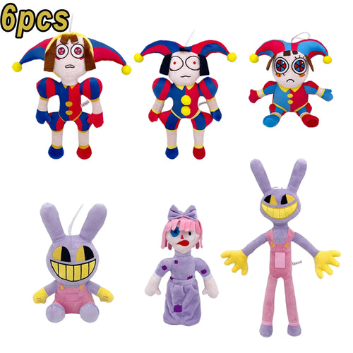 8pcs The Amazing Digital Circus Pomni Jax Plush Cartoon Plushie Toys