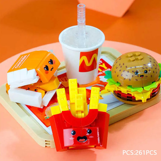 Hamburger Building Blocks 261PCS French Fries Fried Chicken Models