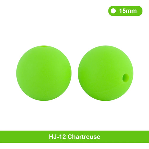 Mabochewing 10pcs 15mm Various Color Loose Silicone Round Teething