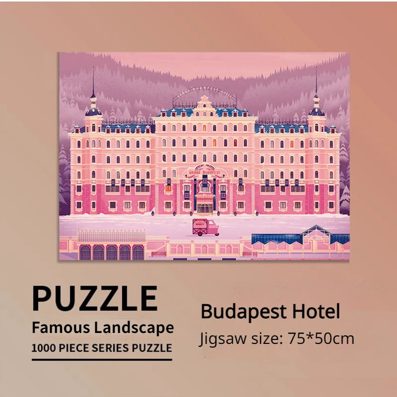 Adult 1000 Pieces Puzzle Budapest Hotel Cure High Difficulty