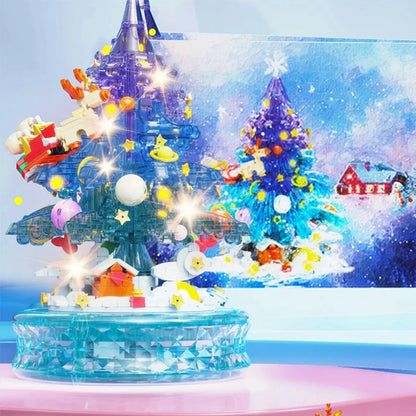 Fantasy Christmas Tree Music Box Building Blocks Romantic Lighting