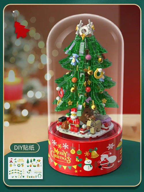 Merry Christmas Lighting Tree Building Blocks Bricks Creative Music