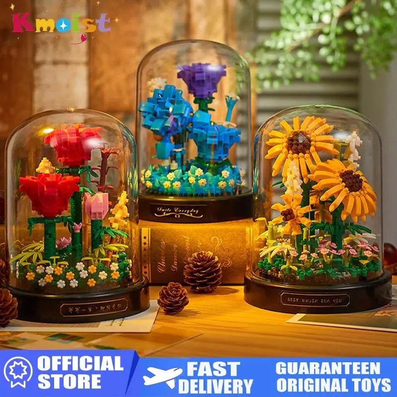 DIY Micro Flower Building Blocks Mini Bricks Particles Eternal Life