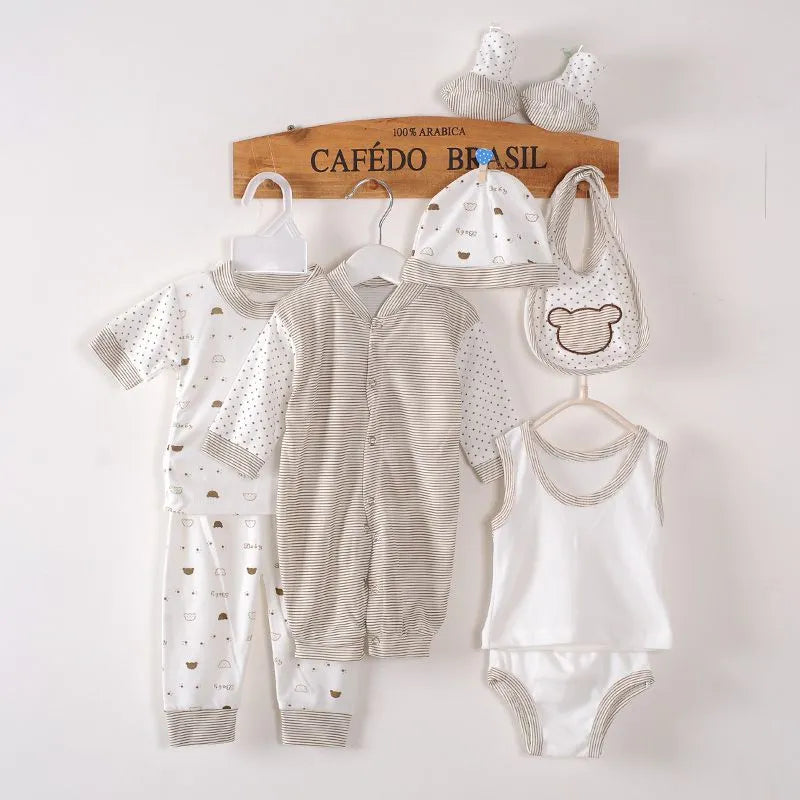 8PCS Newborn Baby Clothing Set Cotton Infant Boy Clothes Spring Autumn