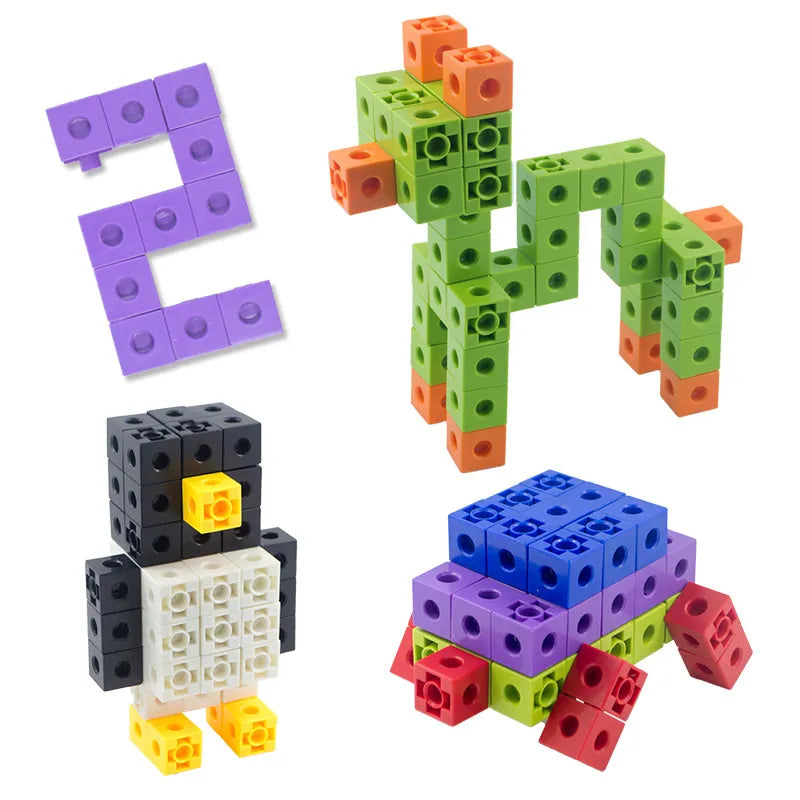 100Pcs/Set 2x2x2CM Square Cube Shape Building Blocks Educational Toys