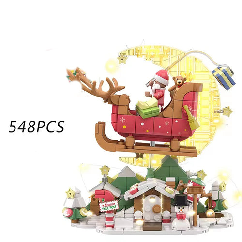 Merry Christmas Lighting Tree Building Blocks Bricks Creative Music