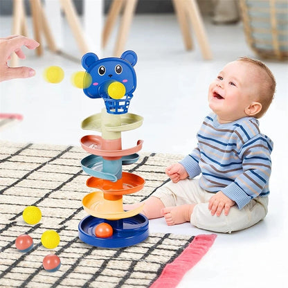 Montessori Baby Toy Rolling Ball Tower Montessori Educational Games