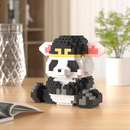 Panda flower building block micro particle assembly toy puzzle