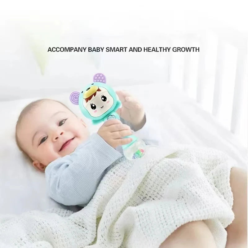 Light baby sound rattle changes with rhythm LED luminous hand rattle