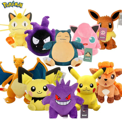 POKEMON Original Plush Toy Gengar Pikachu Charizard Genuine Plush Doll