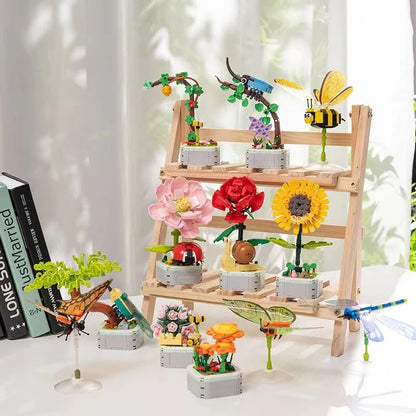 Insect Flower Building Blocks Creative Insect Succulent Bouquet