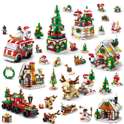 6 In 1 Upgraded Christmas Series Building Blocks Set With Light