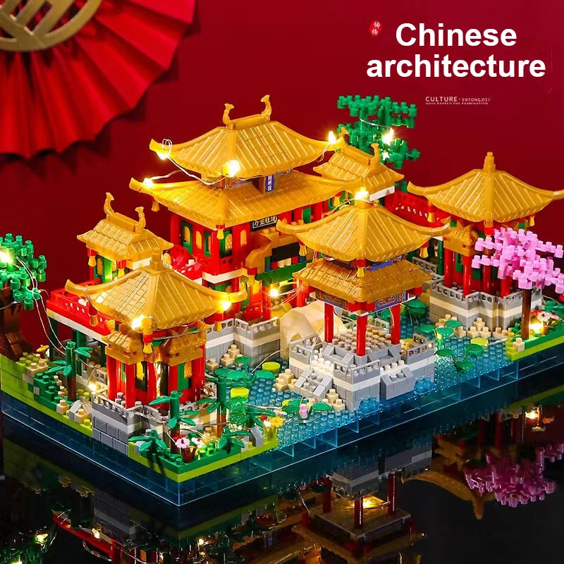 China Suzhou Classic Garden Series Famous Building Block Set 1800Pcs