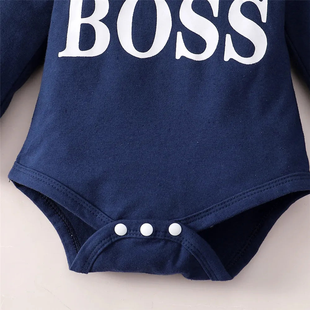 Spring 0-24 Months Newborn Baby Boy 2PCS Clothes Set Long Sleeve