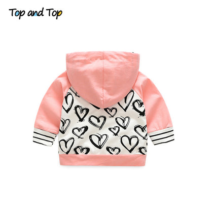 Top and Top Fashion Cute Infant Newborn Baby Girl Clothes Hooded