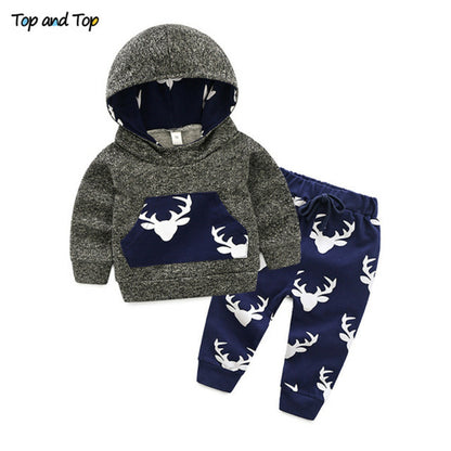 Top and Top Fashion Cute Infant Newborn Baby Girl Clothes Hooded